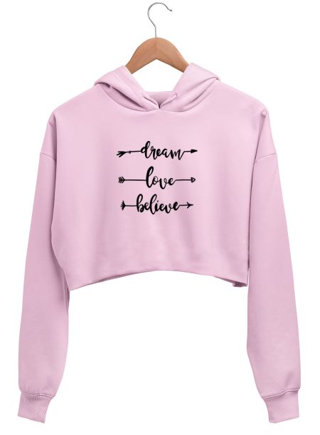 motivational Crop Hoodie