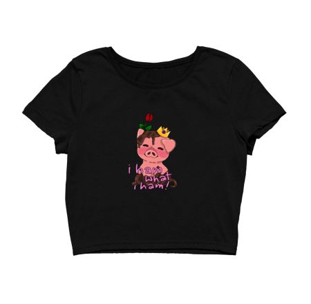 Techno the pig Crop Top