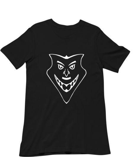 Hand Drawn Serious Cartoon Face Smiling Silhouette Classic T-Shirt