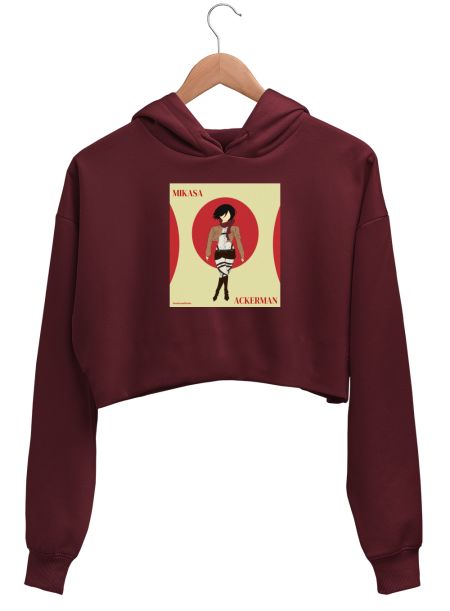 Anime: Mikasa Ackerman  Crop Hoodie