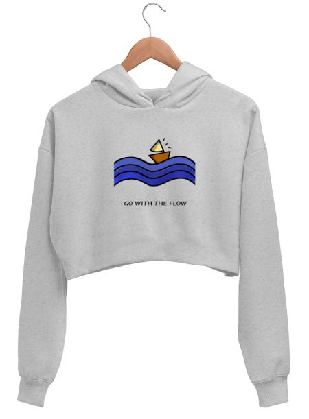 Go with the flow Crop Hoodie