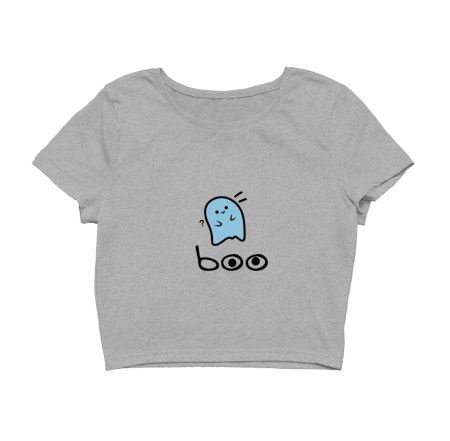 Cute kawaii ghost Crop Top