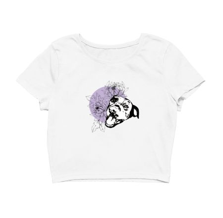 Aesthetic Doggo Lilac Crop Top