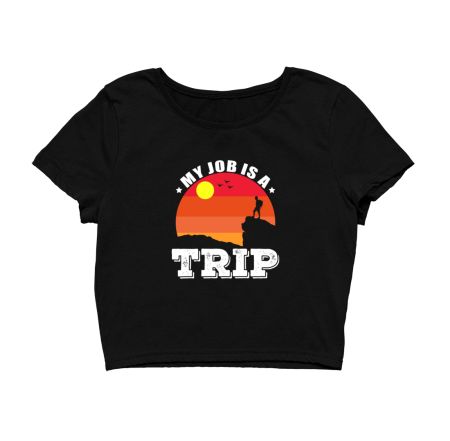 My Job Is A Trip Summer Retro Crop Top