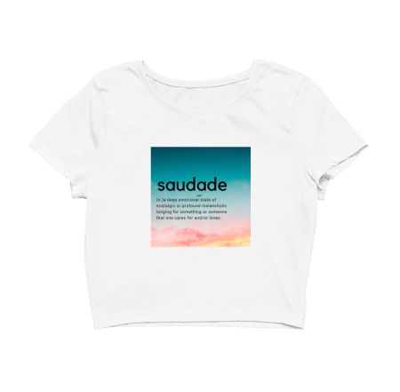 saudade | sky Crop Top