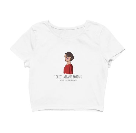 Fleabag -Phoebe Waller bridge Cartoon illustration Crop Top