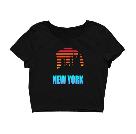 Cool New York City Retro Design  Crop Top