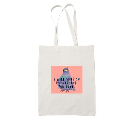 evil pigeon White Tote Bag