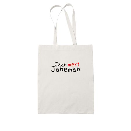 Jaan meri Janeman White Tote Bag