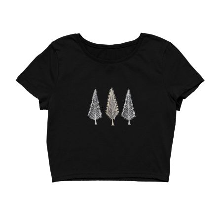 Forest silver Crop Top