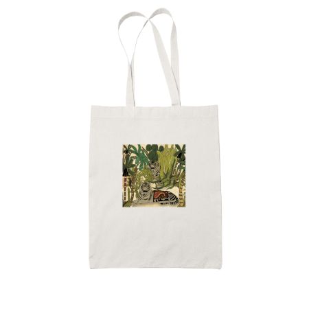 Vintage Tiger White Tote Bag