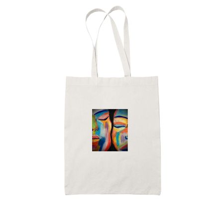 Abstract colored faces White Tote Bag