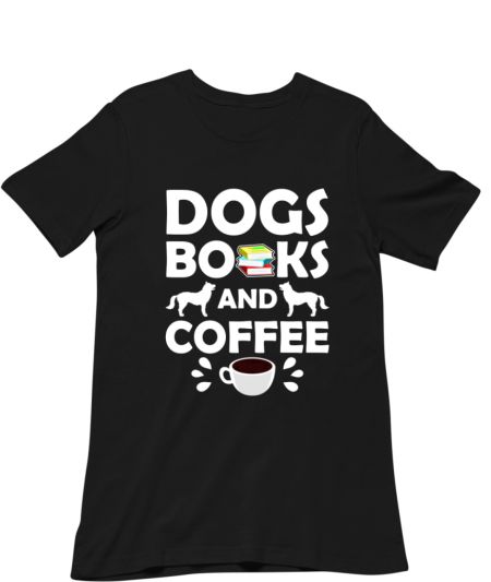 Dogs Books And Coffee  Classic T-Shirt