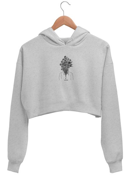 With flowers, who wouldn't feel free? Crop Hoodie