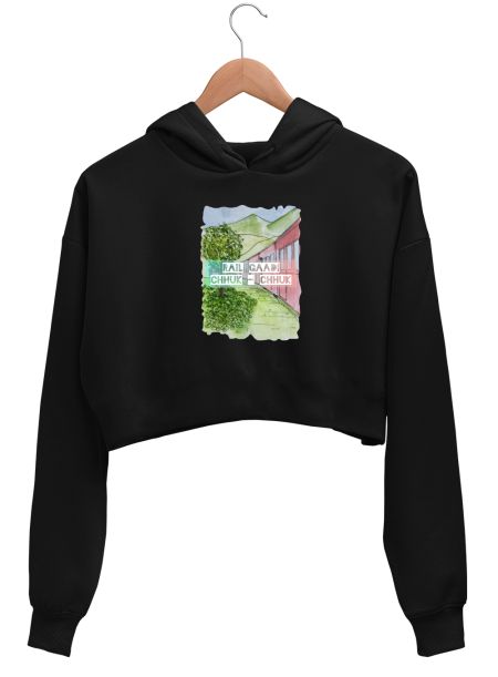 Train and Travel Crop Hoodie