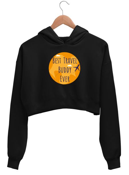 Best Travel Buddy  Crop Hoodie