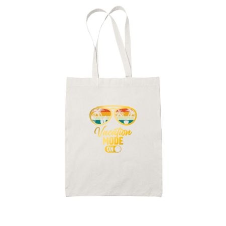 Vacation Mode On White Tote Bag