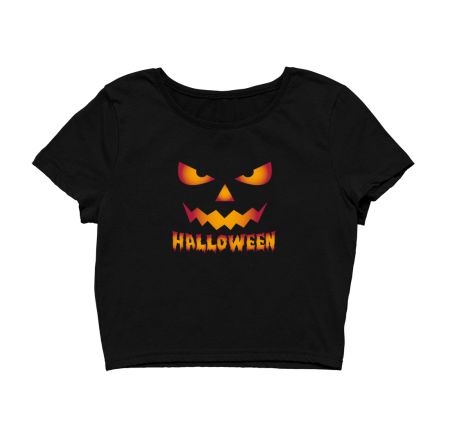 Halloween Eyes Crop Top