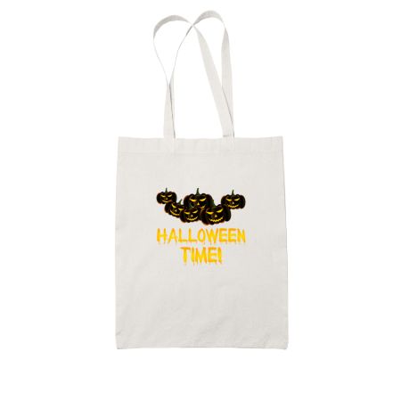 Halloween Pumpkin faces White Tote Bag