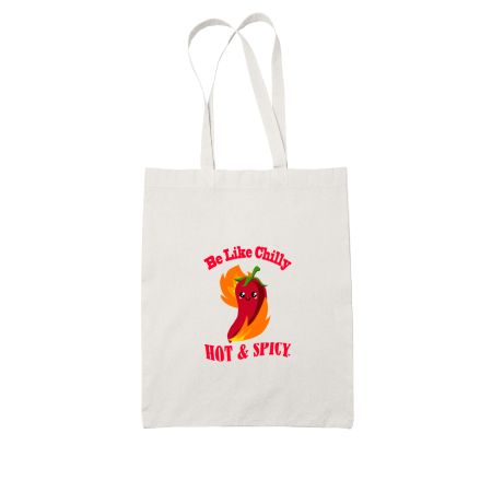 BE LIKE CHILLY White Tote Bag