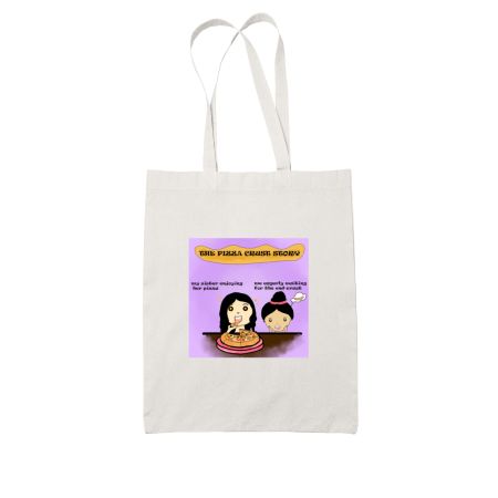 THE PIZZA CRUST STORY White Tote Bag