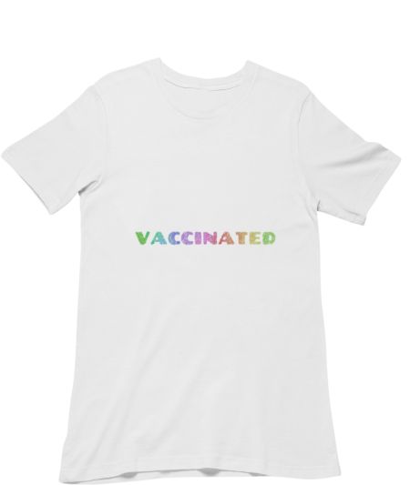 vaccinated rainbow print Classic T-Shirt