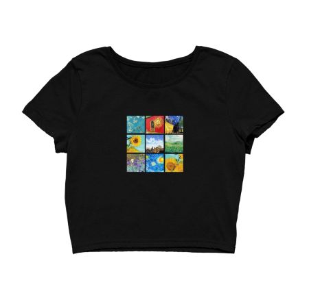 van Gogh collage Crop Top