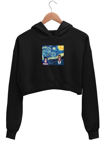 Starry Night - Bojack & Diane Crop Hoodie