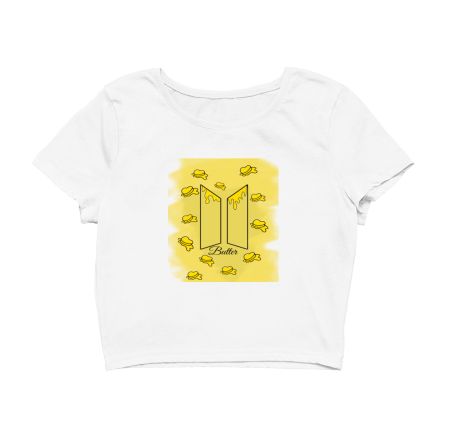 bts butter design Crop Top