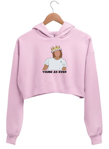 RACHEL GREEN -YOUNG AS EVER Crop Hoodie