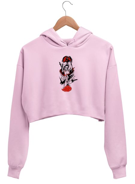 Anime-Itachi Crop Hoodie