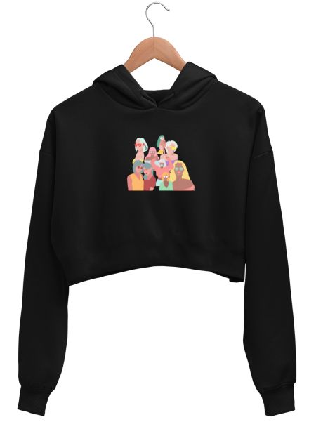 Girl power Crop Hoodie