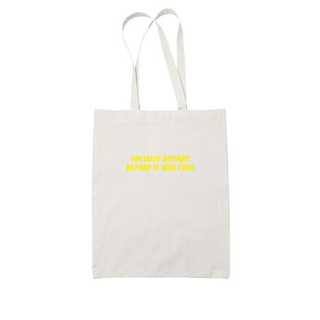 Socially Distant White Tote Bag