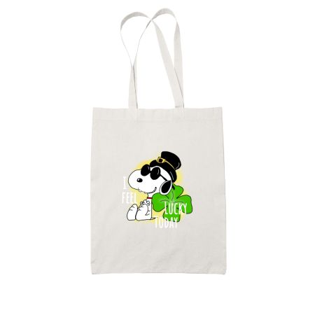 Snoopy clover White Tote Bag