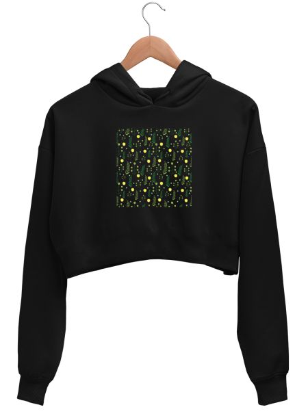 sun and sunflowers Crop Hoodie