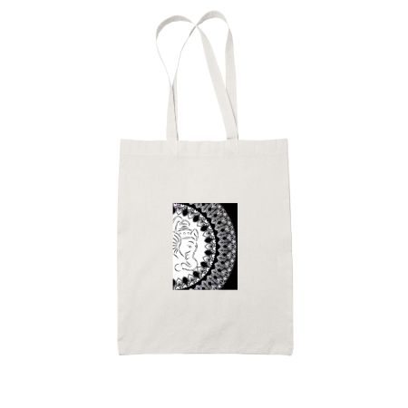 Full Page Mandala - White Tote Bag - Frankly Wearing