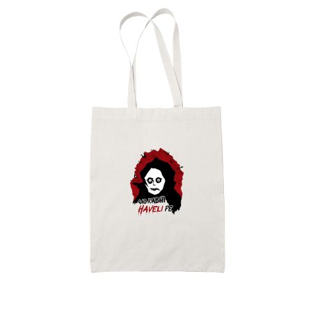 AAO KABHI HAVELI PE White Tote Bag