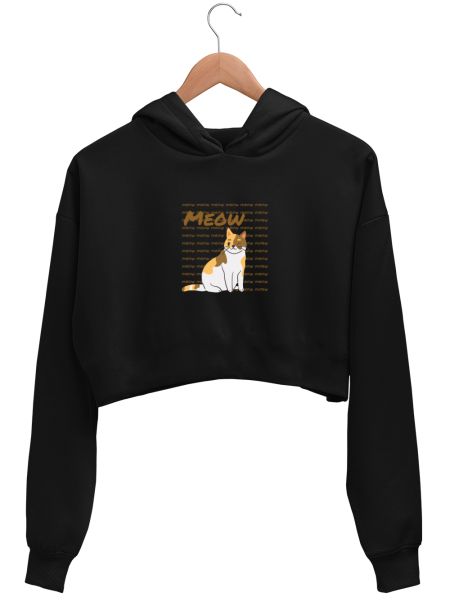 Meow Crop Hoodie