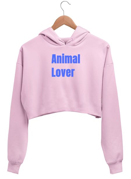 animal lover Crop Hoodie