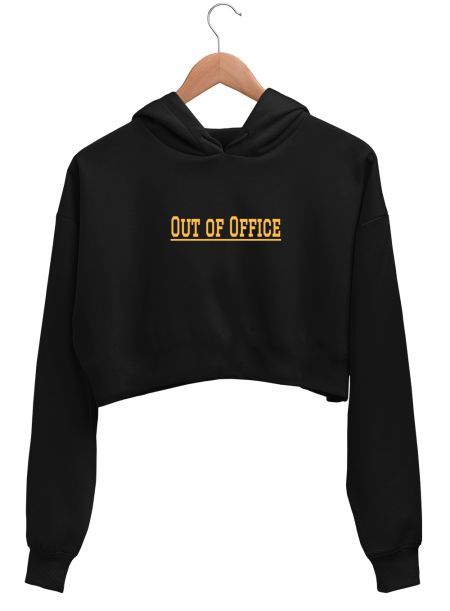 out of office Crop Hoodie