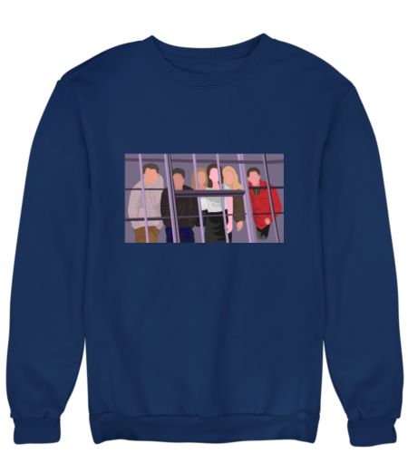 Friends Vector Art Window Scene Sweatshirt