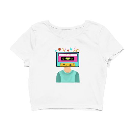 Aesthetic Mixtape Graphic design Crop Top