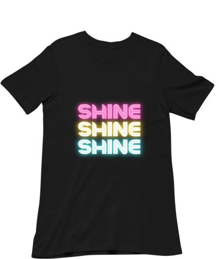 Colorful Glowing Shine Digital Art Regular T-Shirt