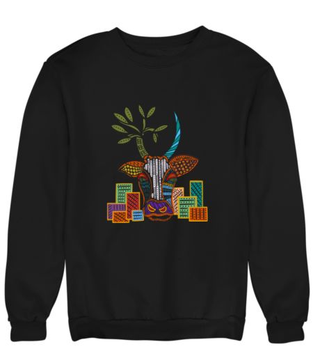 The Trippy Indian Nomad Cow Sweatshirt