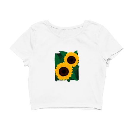 Sunflowers Crop Top