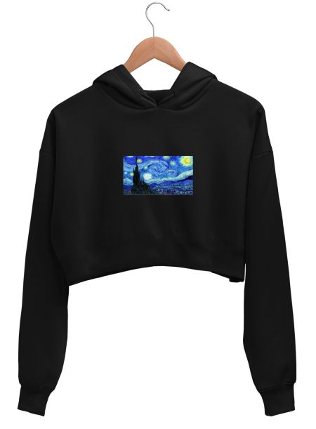 Starry night  Crop Hoodie