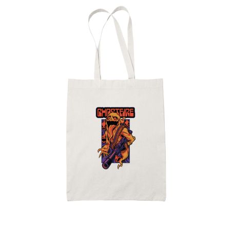 Halloween Evil Ghost with Gun Tote Bag
