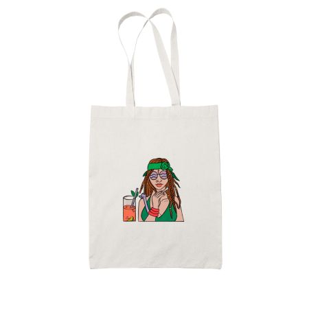 Trippy Hippie White Tote Bag