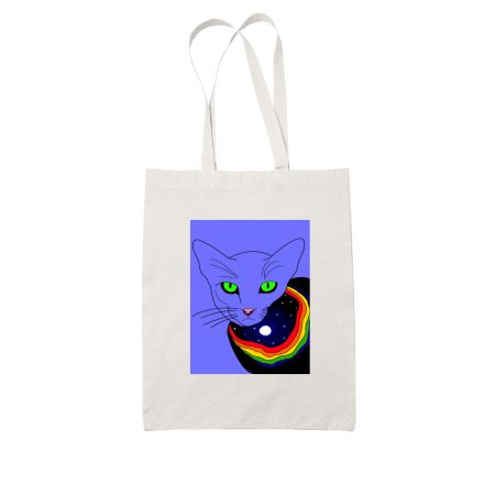 Galaxy Felis (Cat) White Tote Bag