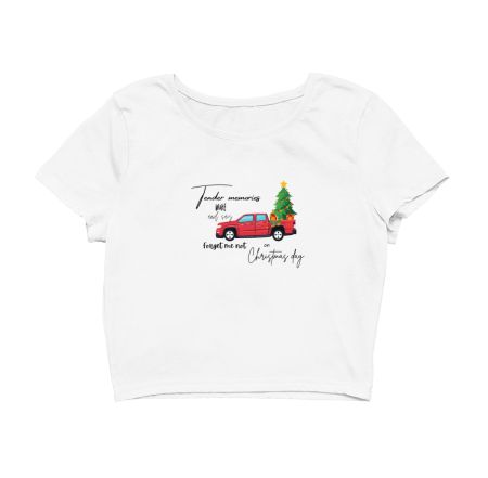 Tender memories wake and say forget me not on Christmas day Crop Top